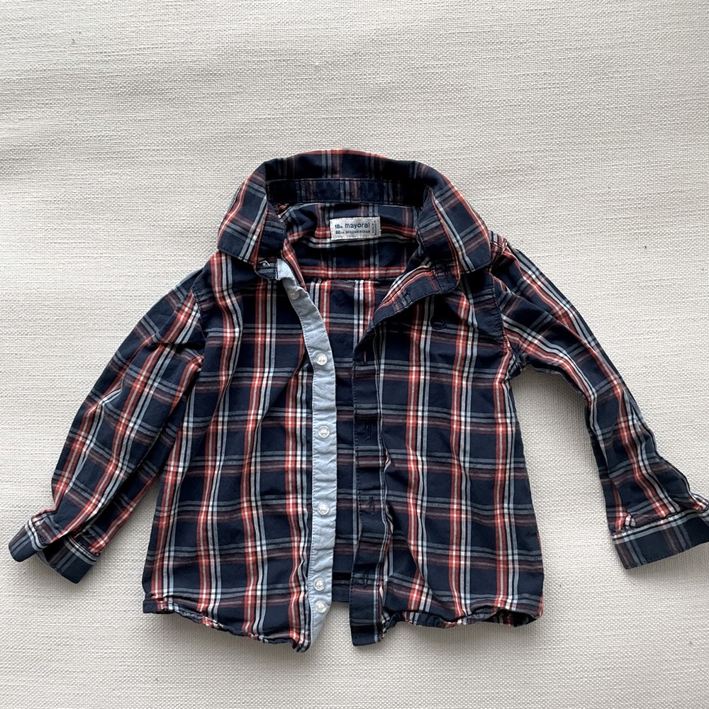 Mayoral plaid shirt 18mo